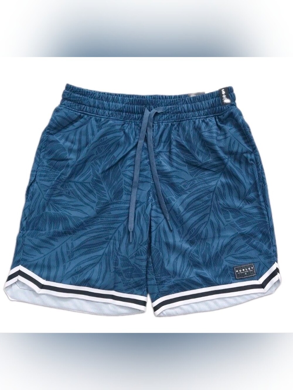 NWT Hurley Mens Drawstring Tropic Leaves Destroyer Mesh Shorts Sz S /Waist 28"